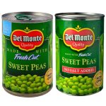 Arvejas comunes o sin sal agregada DEL MONTE 425g y 432g