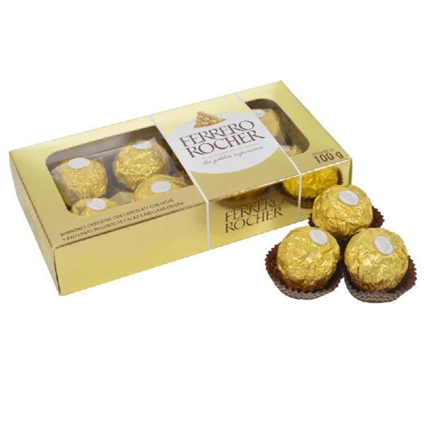 Bombones FERRERO ROCHER 8 un. 100 g Bombones FERRERO ROCHER 2, 8, 12, 24 unidades