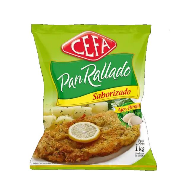 Pan rallado CEFA, común, saborizado y dorado, 1Kg