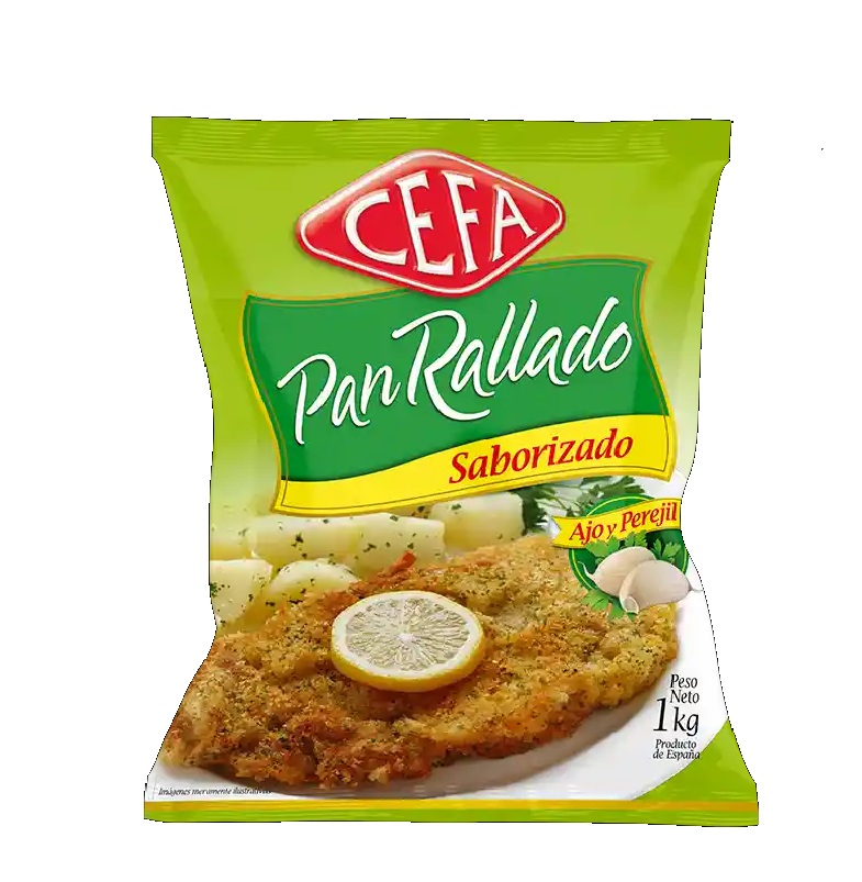 Pan rallado CEFA, común, saborizado y dorado, 1Kg: imagen 2