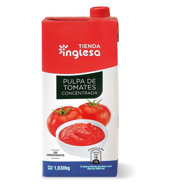 Salsa de Tomate TIENDA INGLESA Concentrada, 1,030 Kg: imagen 1