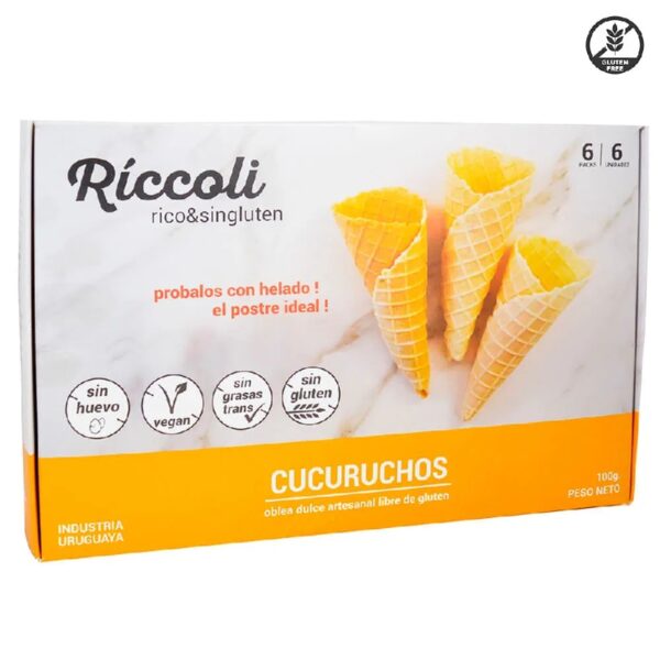 Barquillos y cucuruchos sin gluten RICCOLI 100g