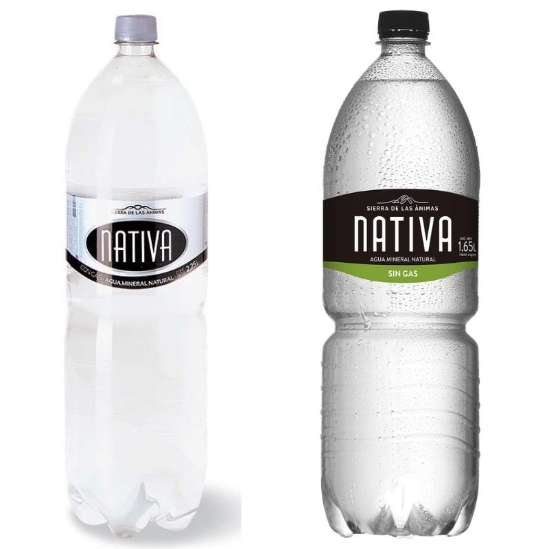 Agua NATIVA con y sin gas 600ml, 1l, 2.25l, 6.25l: imagen 1