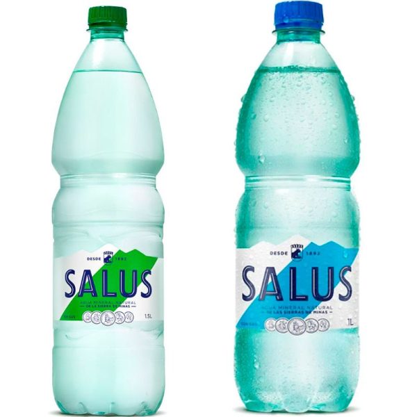 Agua SALUS con y sin gas 600ml, 1l, 1.5l, 2.25l, 6.25l